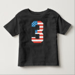 Kids 3rd Birthday US American Flag 4th Of July Boy トドラーTシャツ<br><div class="desc">このグラフィックはあなたの小さな1の3番目の誕生日と7月4日お祝いに最適だ！赤、白、青の色は愛国的な休日に最適で、3番目のデザインはおもしろいと子供の年齢へのフェスティバル方法である祝。</div>