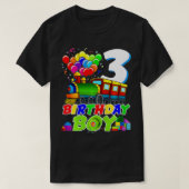 Kids 3th Birthday Boy Toy Train Funny 3 Year Old B Tシャツ (デザイン正面)