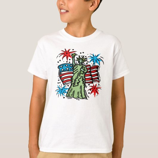 Kid's 4 of 7月シャツ: "Lady Liberty" Tシャツ (正面)