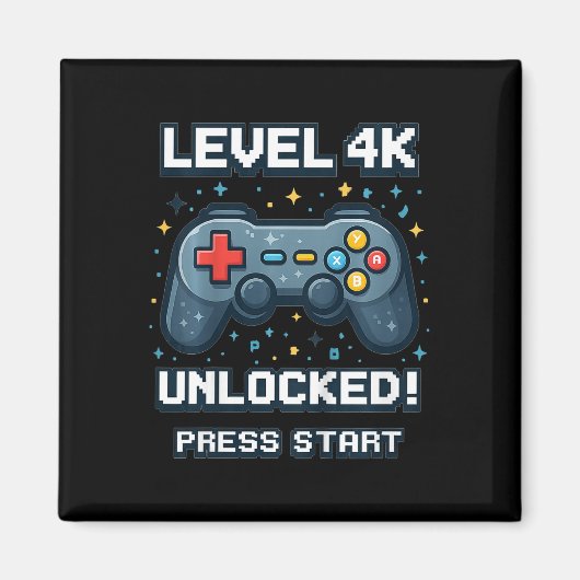 Kids 4k Boys Ck To School Retro Gamer 4k Unlocked  マグネット (正面)