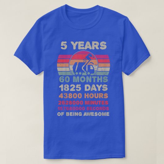 Kids 5 Year Old Garbage Truck Birthday 5th Birthda Tシャツ (デザイン正面)