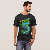 Kids 5 Year Old Lizard Reptile 5th Birthday Party  Tシャツ (正面フル)