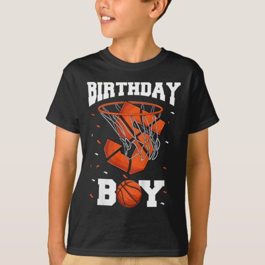 Kids 5th Birthday Bysketbyll Kids  Tシャツ (正面)