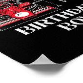 Kids 5th Birthday Race Car Bday Boy Cant Catch Me  ポスター (角)