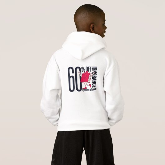 Kids 60%Off Ignorance Bookworm Pullover Hoodie (裏面フル)