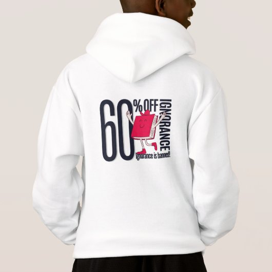 Kids 60%Off Ignorance Bookworm Pullover Hoodie (裏面)