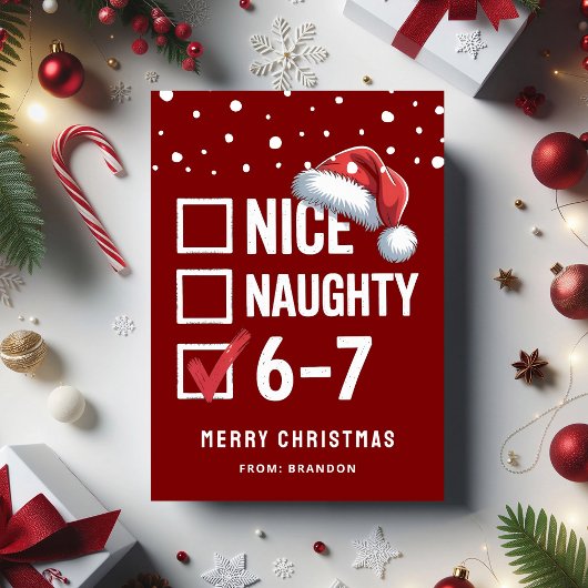 Kids 67 Classroom 6-7 Meme Christmas シーズンカード