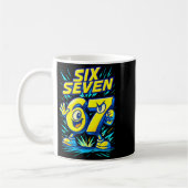 Kids 67 Six Seven Italian Brainrot 6 7 Funny Meme コーヒーマグカップ (左)