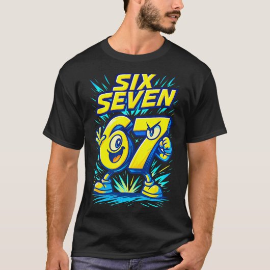 Kids 67 Six Seven Italian Brainrot 6 7 Funny Meme  Tシャツ (正面)