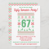 Kids' 67 Ugly Sweater Holiday Party 招待状 (正面/裏面)