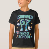 Kids 6-7 Meme I Survived 67 Days Of School Tシャツ (正面)