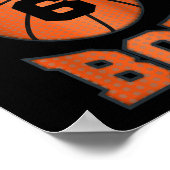 Kids 6 Years Old Boy 6th Birthday Bysketbyll Theme ポスター (角)