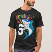 Kids 6th Birthday Boy Shark s JawSome Six Boys Tシャツ (正面)