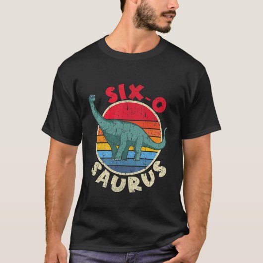 Kids 6Th Birthday Six O Saurus I Brachiosaurus I F Tシャツ (正面)