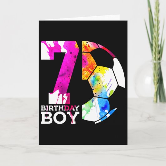 Kids 7 Birthday Boy Soccer 7th Birthday カード (正面)