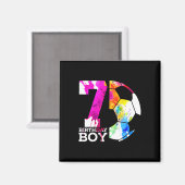 Kids 7 Birthday Boy Soccer 7th Birthday  マグネット (正面/裏面)
