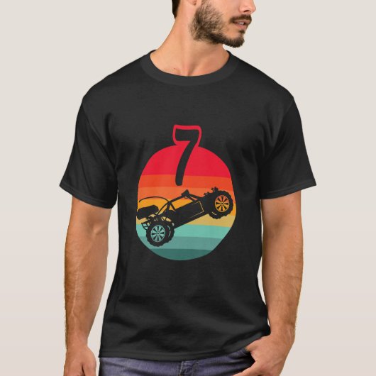 Kids 7th誕生日IレーシングゲームIリモコン Tシャツ (正面)