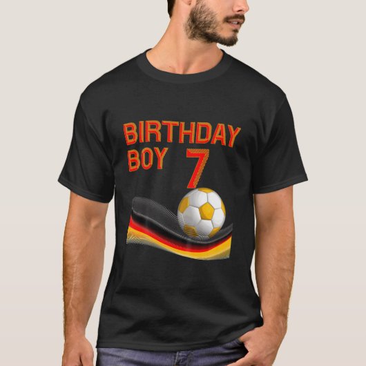 Kids 7Th Birthday Boy Soccer Ball 7 Years Old Kids Tシャツ (正面)