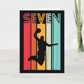 Kids 7th Birthday Bysketbyll Lover Gift 7 Years Ol カード (正面)