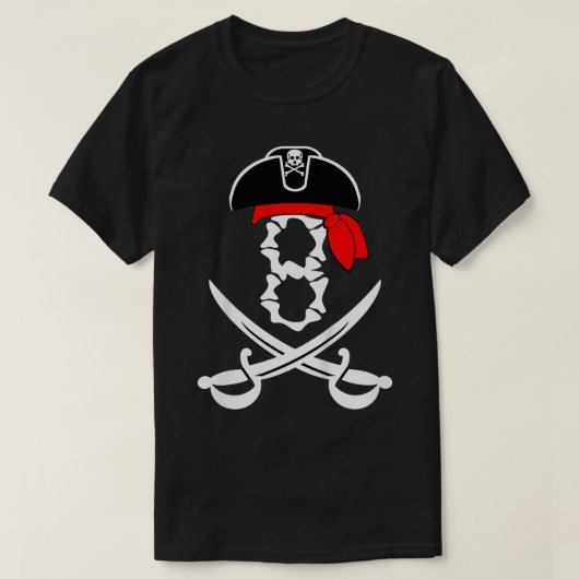Kids 8 Year Old 8th Pirate Sword Birthday Party Th Tシャツ (デザイン正面)