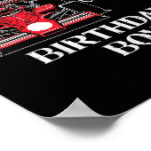 Kids 8th Birthday Race Car Bday Boy Cant Catch Me  ポスター (角)