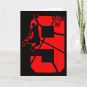 Kids 9 Year Old 9th Bysketbyll Birthday Partytheme カード (正面)