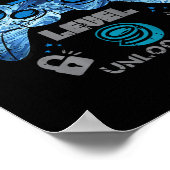 Kids 9th Birthday Gamer Level 9 Unlocked Video Gam ポスター (角)