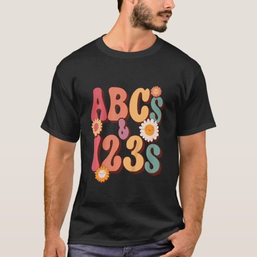 Kids ABC & 123 1st Day Of Kindergarten Kids Alphab Tシャツ (正面)
