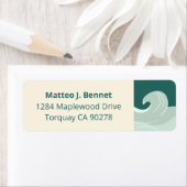 Kids Adress Labels with Big Wave ラベル (インサイチュ)