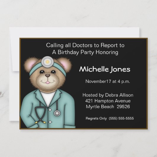 Kids/Adult Doctor招待状 招待状 (正面)