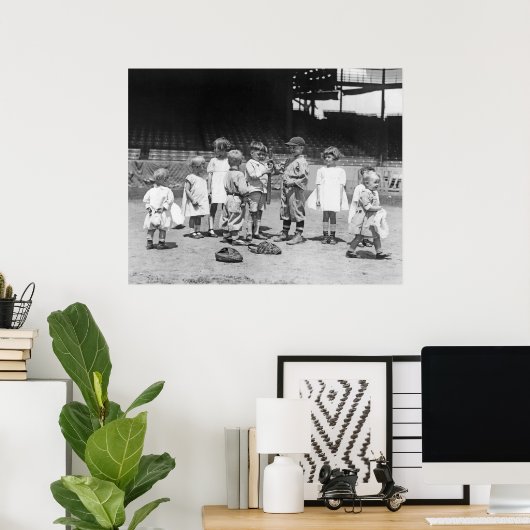 Kids and Baseball, early 1900s ポスター (ホームオフィス)