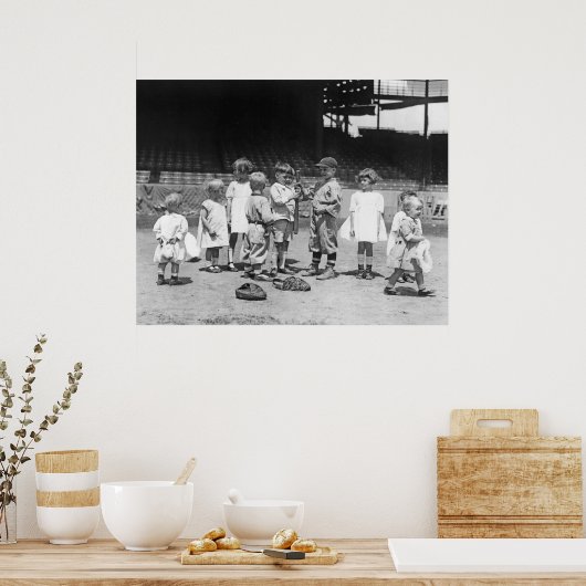 Kids and Baseball, early 1900s ポスター (キッチン)