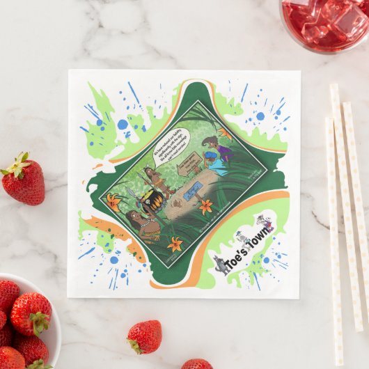 Kids And Cursive | Dry Logic Humor Dinner Napkin (インサイチュ)