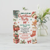 Kids and Family Christmas party invitation 招待状 (スタンド正面)