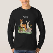 Kids Animal deer rabbit hedgehog Kaya Tシャツ (正面)