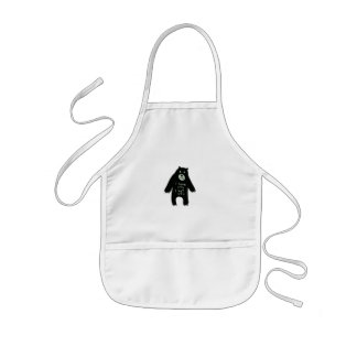 Kids apron with bear illustration 子供用エプロン
