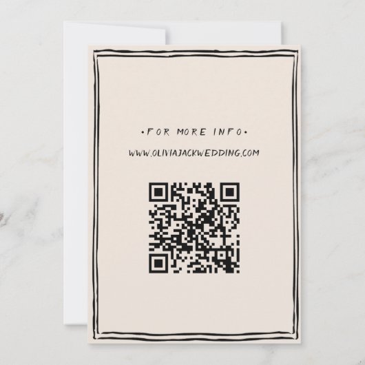 Kids Are Getting Married Photo QR Code Wedding 招待状 (裏面)