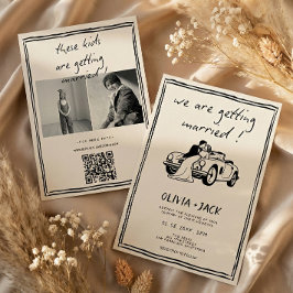 Kids Are Getting Married Photo QR Code Wedding 招待状