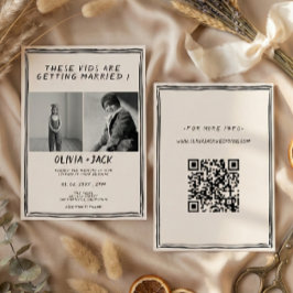 Kids Are Getting Married Photo QR Code Wedding 招待状