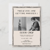 Kids Are Getting Married Photo Wedding 招待状 (正面)