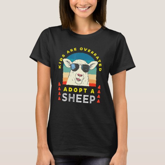 Kids are overrated adopt a Sheep Farmer Tシャツ (正面)