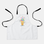 kids art apron with Eugenie Unicorn! エプロン (正面)