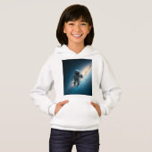 Kids Astronaut Space Galaxy Pullover Hoodie (正面フル)