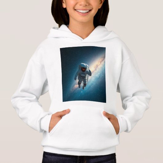 Kids Astronaut Space Galaxy Pullover Hoodie (正面)