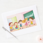 Kids At School Stickers 長方形シール