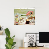 Kids At theビーチポスター ポスター (ホームオフィス)