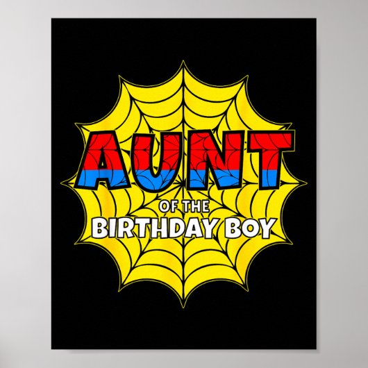 Kids Aunt Of The Birthday Boy Sder Theme Party Mat ポスター (正面)