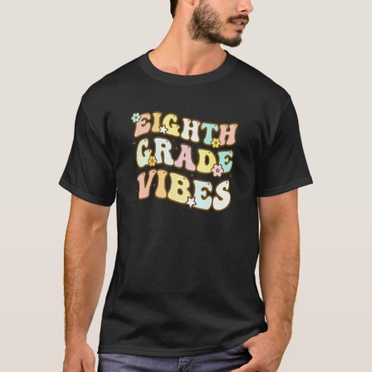 Kids Back To School Eighth Grade Vibes Student Tea Tシャツ (正面)
