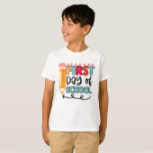 Kids Back to School Shirt with Cute Pencil Art Tシャツ (正面フル)