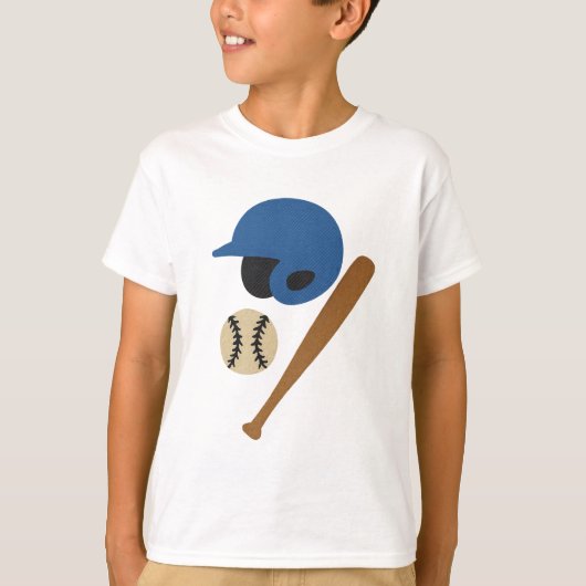 Kids Baseball Tee – Rubber Text Style Tシャツ (正面)